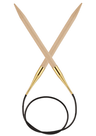 Aiguilles circulaires fixes en bambou Knitters Pride de 32 pouces
